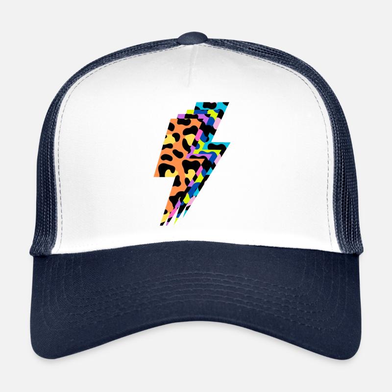 Mehrfarbiger Leopardenblitz Trucker Cap
