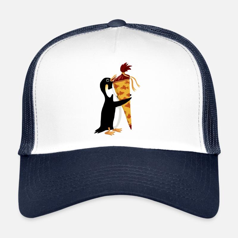 pinguin schultüte - Trucker Cap - Weiß/Navy