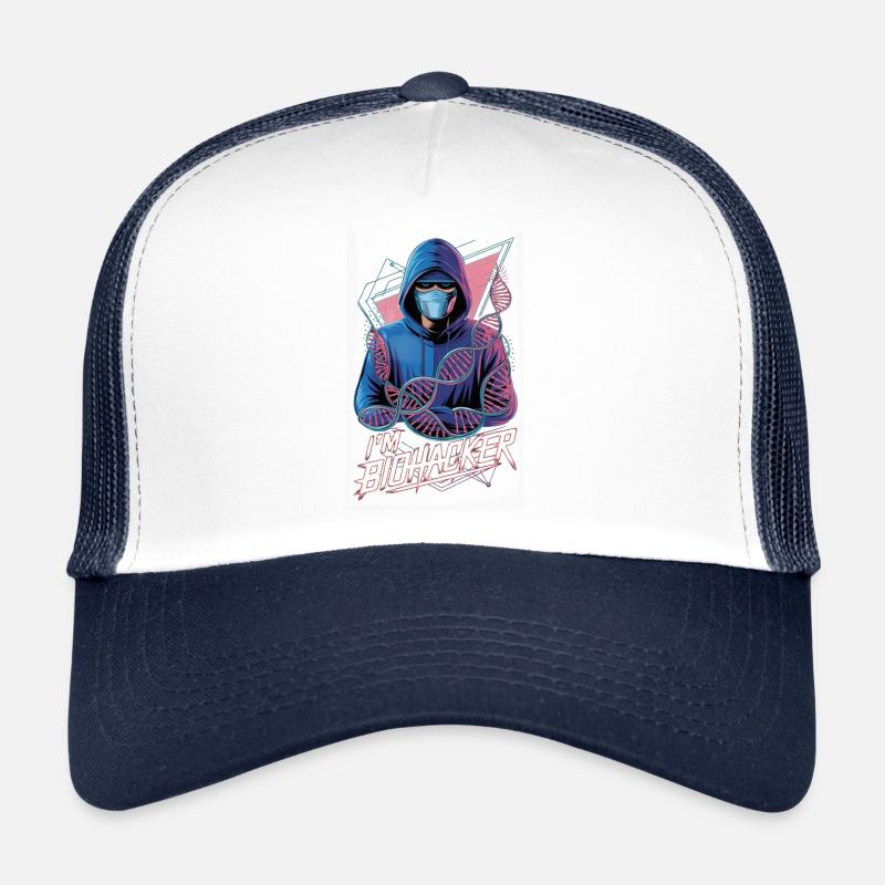 I❤️BioHCKR: Masked Biohacker Revolution Trucker Cap