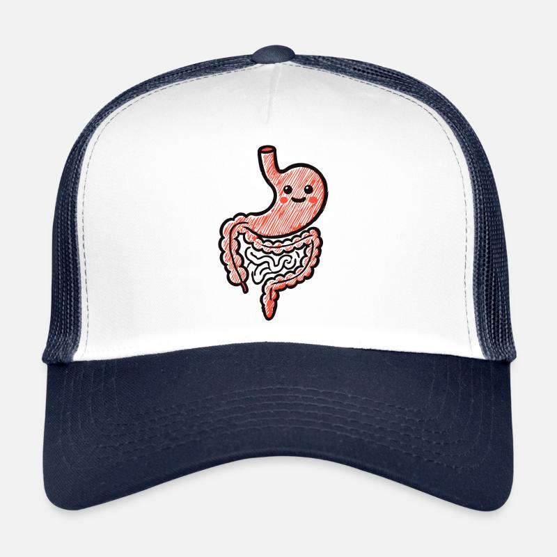 Magen Darm Infekt Humor - Trucker Cap - Weiß/Navy