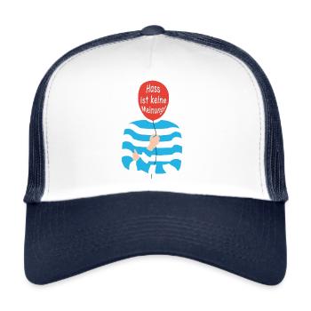 La haine n’est pas une opinion - Casquette trucker  - blanc/marine - Devant
