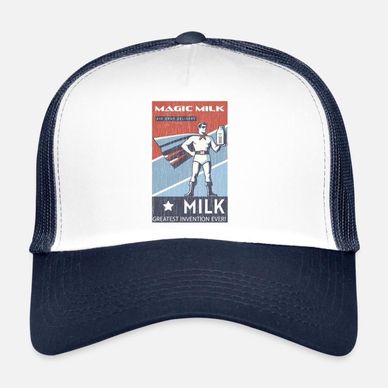 Magic Milk greatest invention ironic funny shirt Trucker Cap