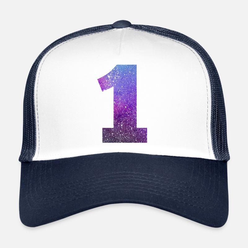 Numéro 1 galaxie - Casquette trucker  - blanc/marine