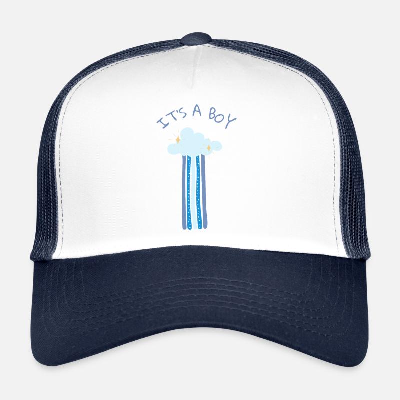 It's a Boy - Blue Rainbow with Cloud Trucker Cap