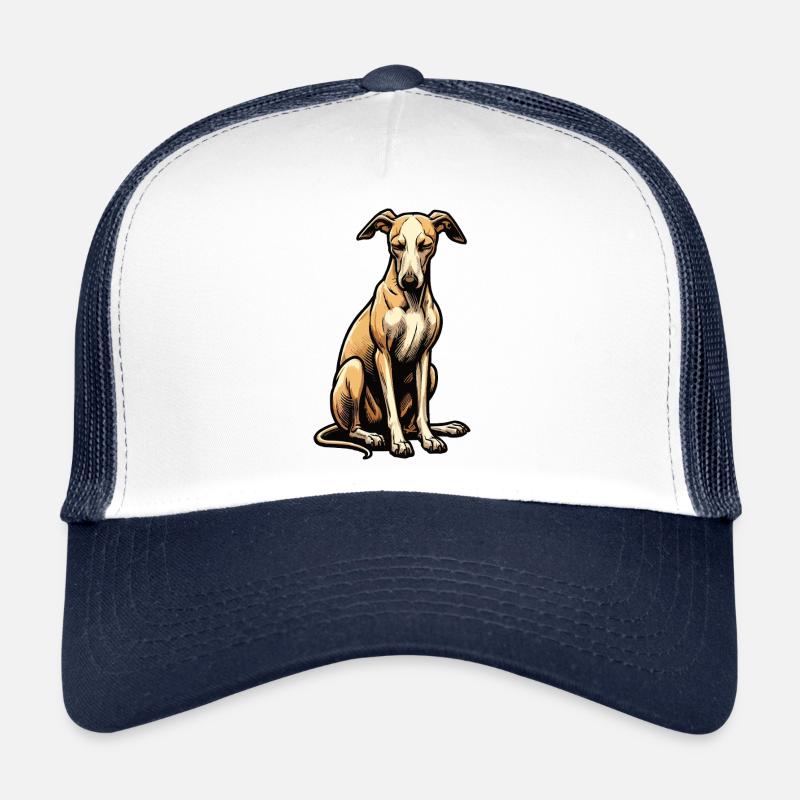 Whippet Windhund Whippets Windhundbesitzer - Trucker Cap - Weiß/Navy
