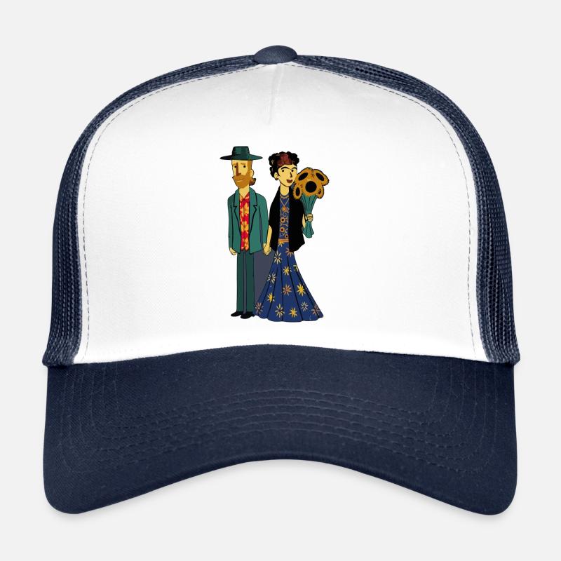 Liebespaar mit Sonnenblumenstrauß Trucker Cap