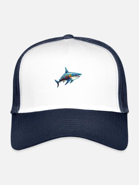Ankara Shark - Casquette trucker  - blanc/marine - Devant