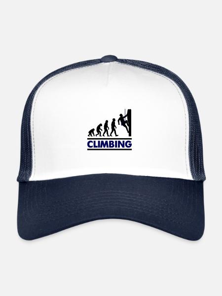 Escalade Évolution Grimpeur - Casquette trucker - blanc/marine
