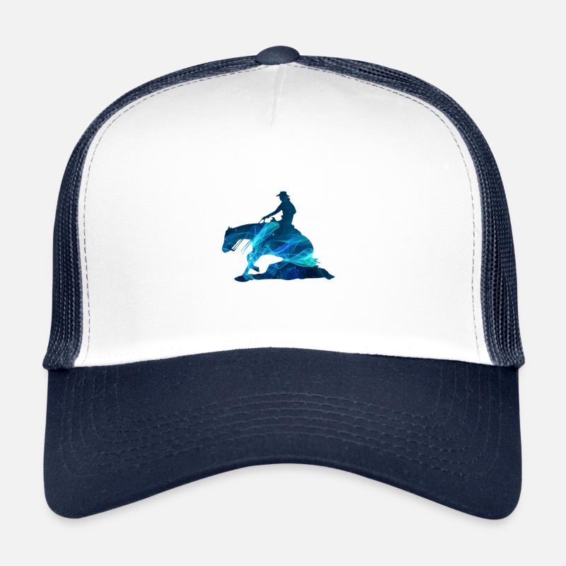 Reining star - Trucker Cap - Weiß/Navy