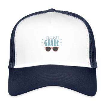 3rd Grade 3rd Grade School Gift Student - Trucker Cap - white/navy - Front