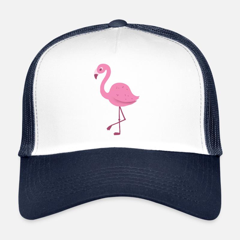 Flamingo - Trucker Cap - Weiß/Navy