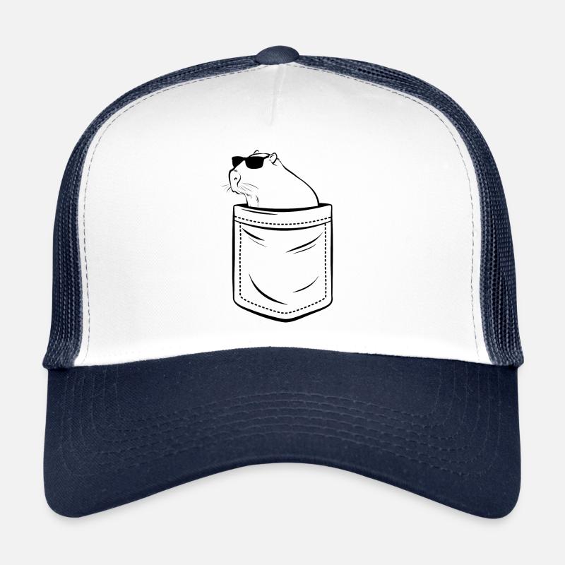 Mon capybara dans ma poche - poche poitrine Casquette trucker 