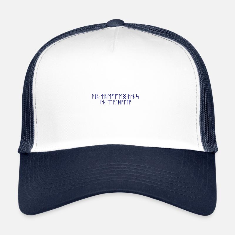 Nous nous rencontrons à Valhalla runes font germanique Casquette trucker 