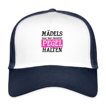 Mallorca Malle Party Crew Drinking Suff Alcohol - Trucker Cap - white/navy - Front