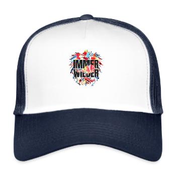 Immer Wieder Österreich Buntes Adler Design - Trucker Cap - Weiß/Navy - Vorne