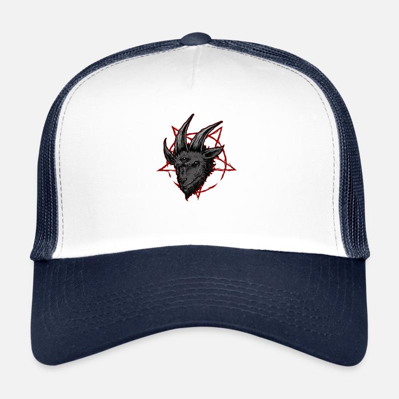 Mystic goat with pentagram background Casquette trucker 