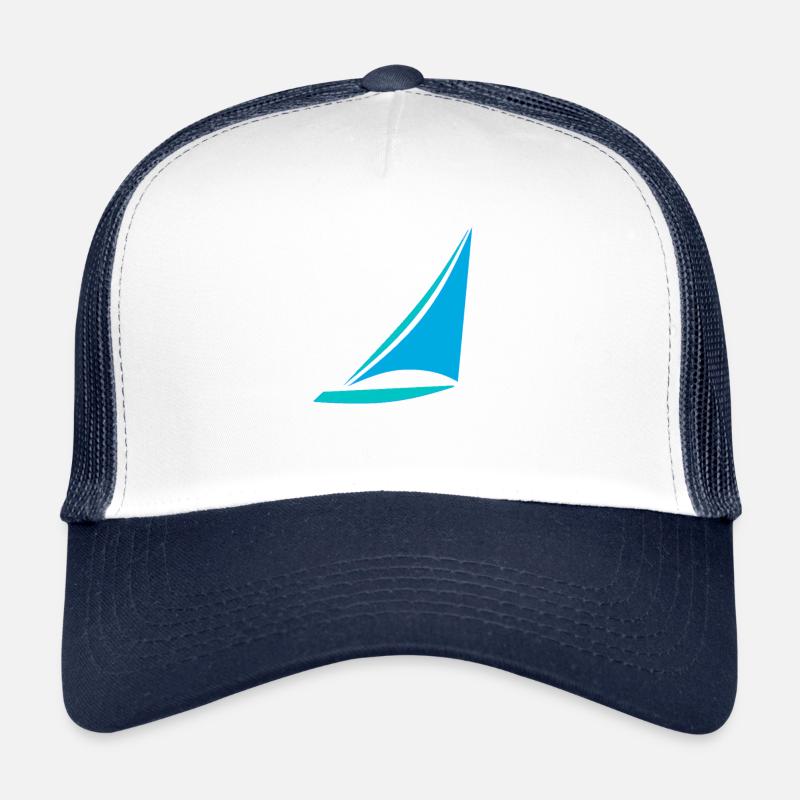 Segelboot - Trucker Cap - Weiß/Navy