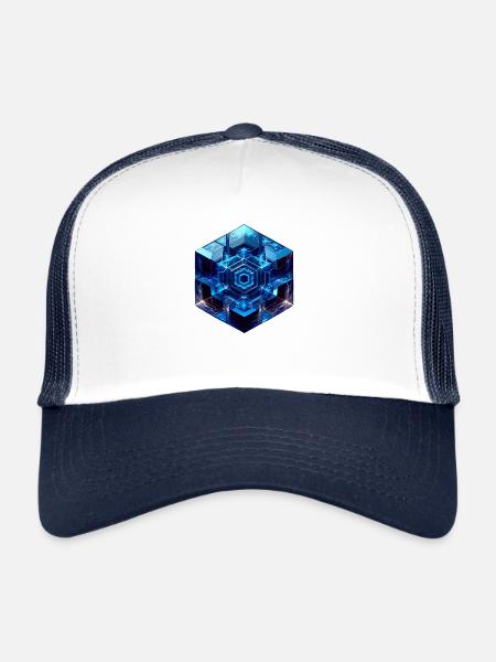 Sci Fi Cube - Trucker Cap - white/navy