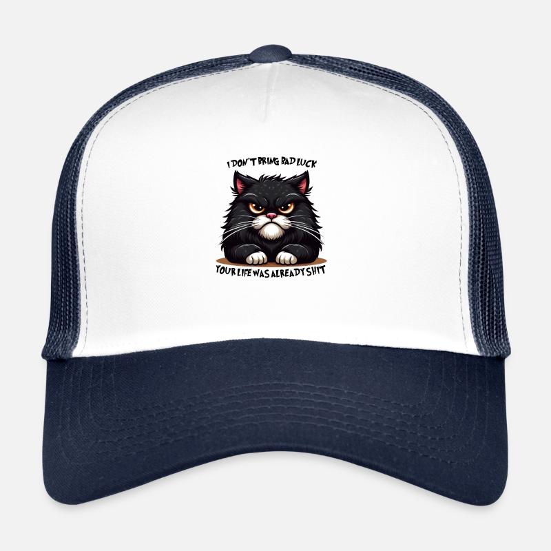 BAD LUCK - Trucker Cap - white/navy