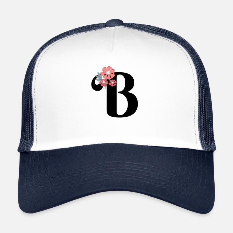 Buchstabe b Minimalistische Blumen Trucker Cap