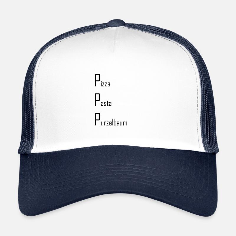 Pizza, Pasta, Purzelbaum Trucker Cap