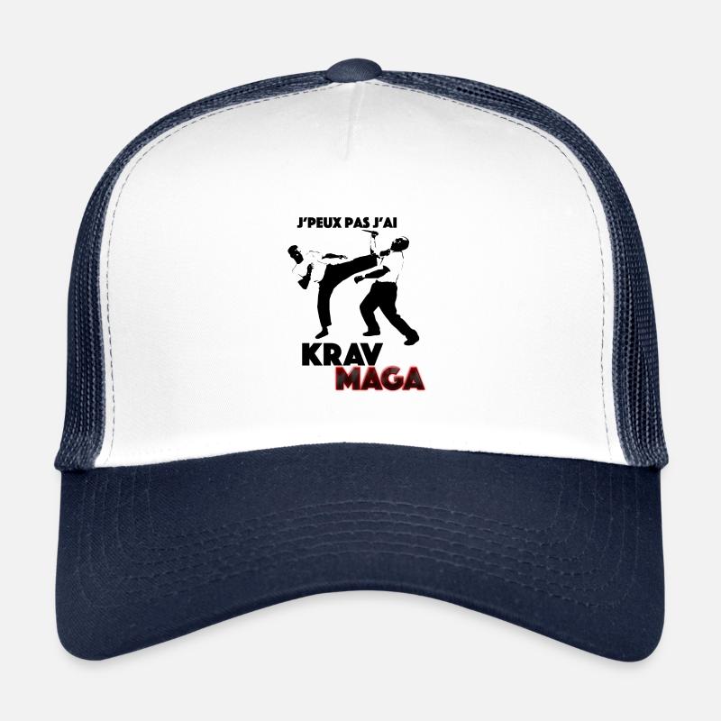 krav maga - Casquette trucker  - blanc/marine