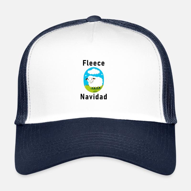 "Fleece Navidad" Christmas festive pun - Trucker Cap - white/navy