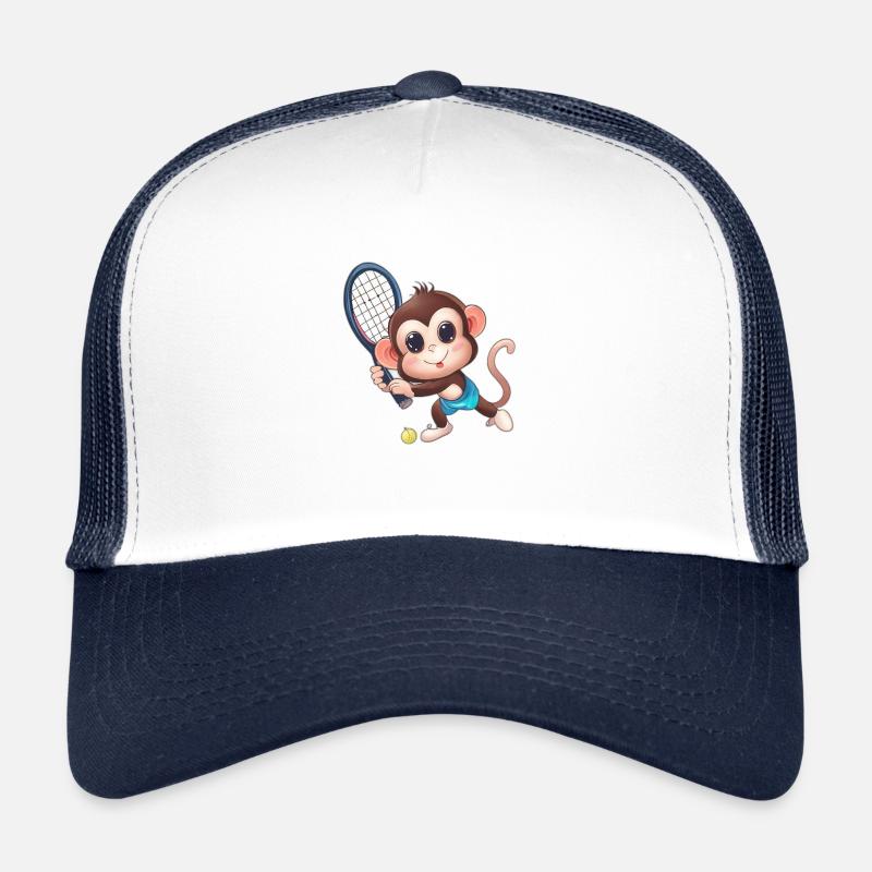 Tennis playing monkey Trucker Cap