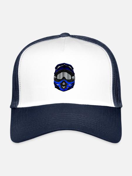 Motocross / Enduro / Freestyle mx / Dirtbike retro - Trucker Cap - white/navy - Front
