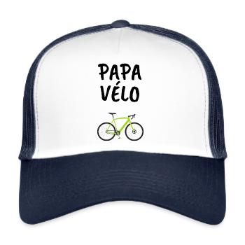 Dad bike tshirt - Trucker Cap - white/navy - Front