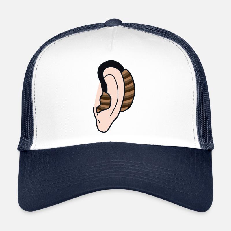 Hörgerät Hörgeschädigte, gehörlose und schwerhörig - Trucker Cap - Weiß/Navy