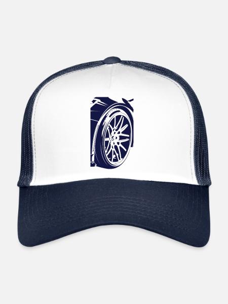 metal and glass rims - Trucker Cap - white/navy - Front