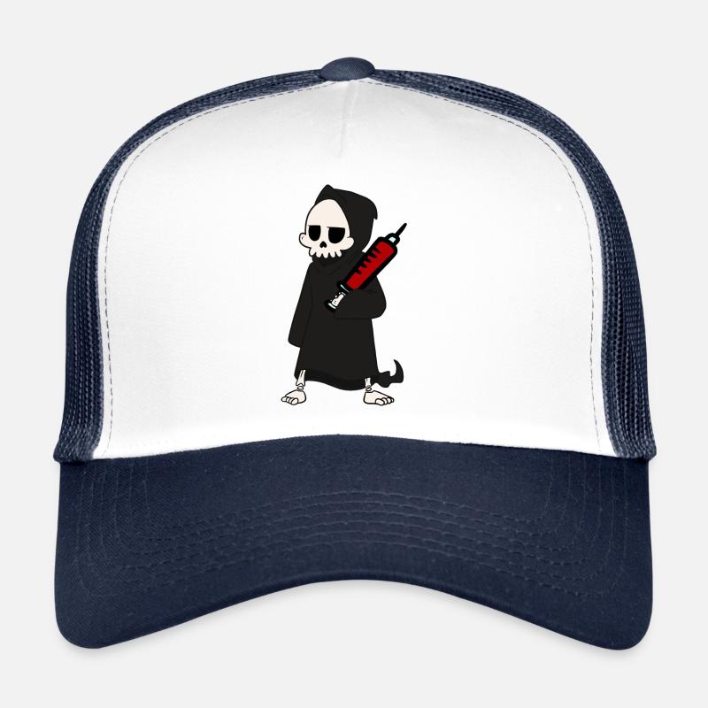 Death Grim Reaper funny lethal syringe drugs Trucker Cap