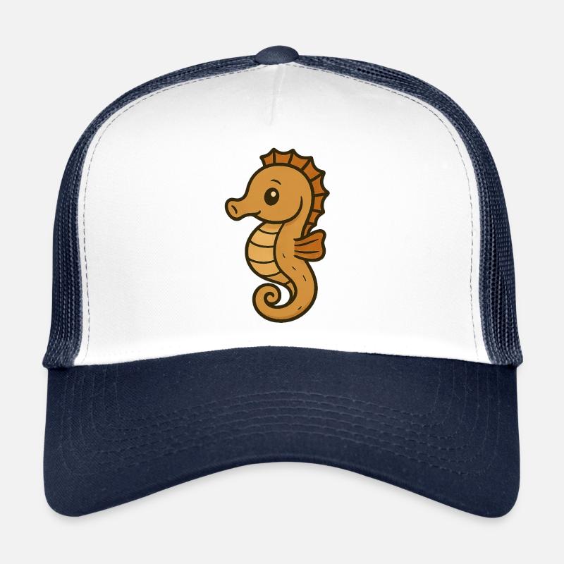 Cute Cartoon Seahorse – Ocean Buddy Trucker Cap