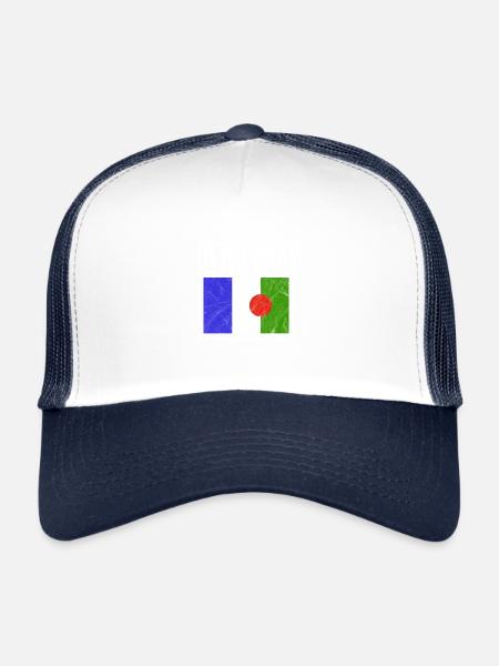 Batwa - Casquette trucker  - blanc/marine - Devant