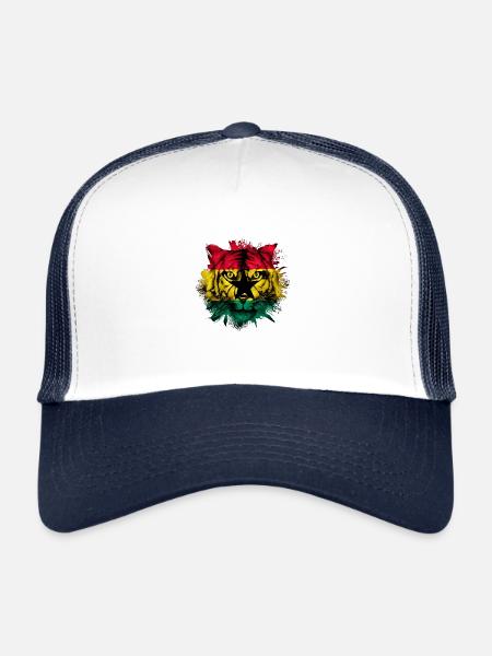 Ghana - Casquette trucker  - blanc/marine - Devant