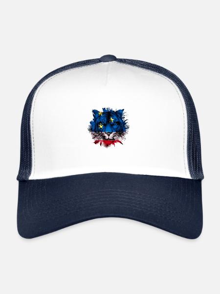 Gagaouzie - Casquette trucker  - blanc/marine - Devant