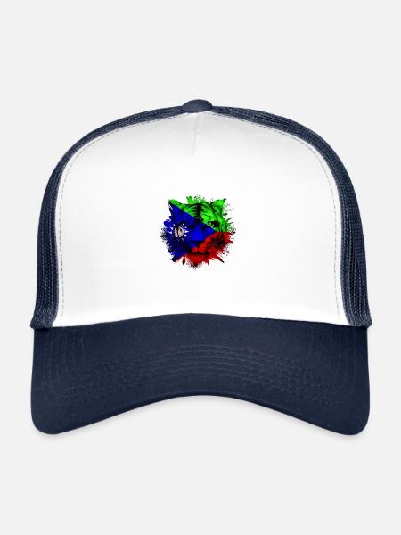 Baloutchistan - Casquette trucker  - blanc/marine - Devant