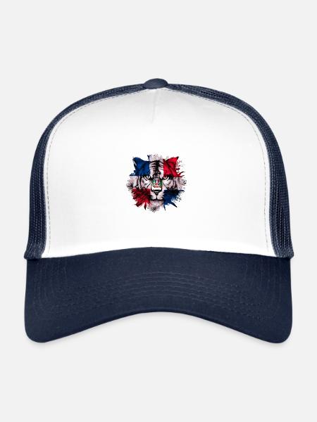 République dominicaine - Casquette trucker  - blanc/marine - Devant