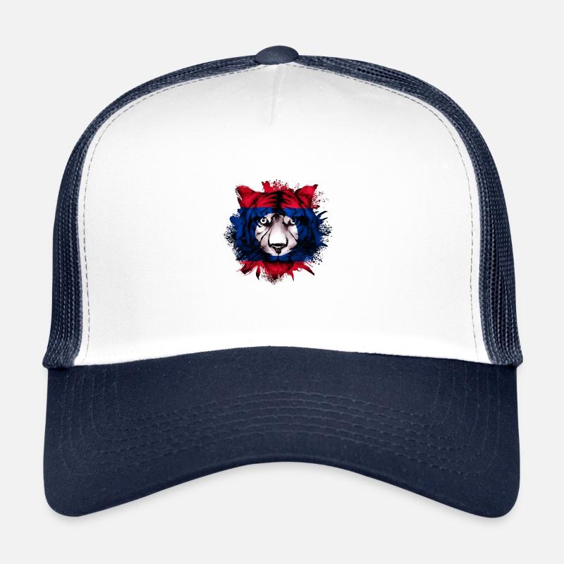 Laos - Casquette trucker - blanc/marine