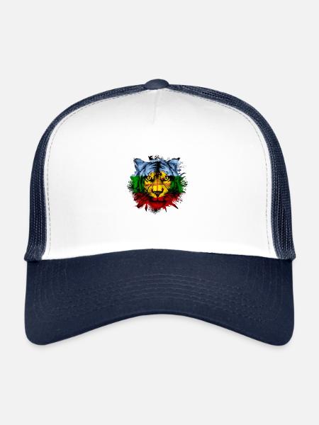 Mapuche - Casquette trucker  - blanc/marine - Devant