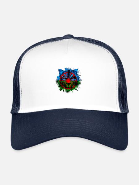 Rom - Casquette trucker  - blanc/marine - Devant