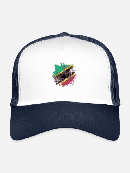 Saint-Kitts-et-Nevis - Casquette trucker  - blanc/marine - Devant