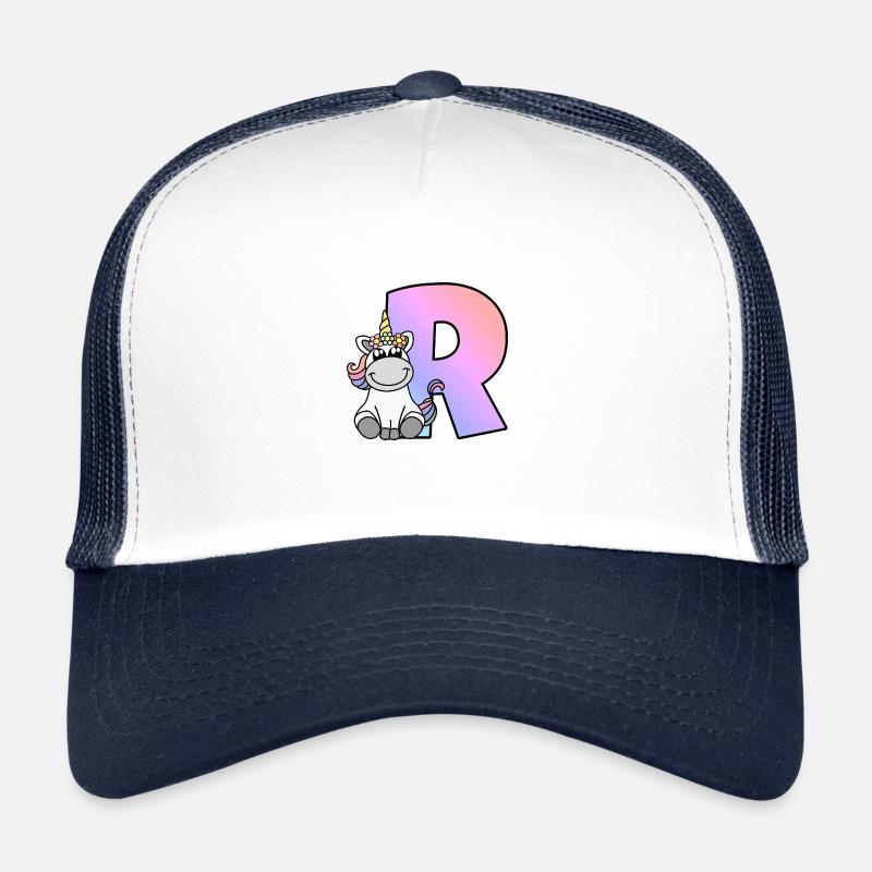Licorne Lettre R Casquette trucker 