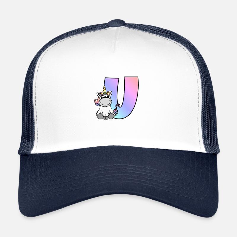 Einhorn Buchstabe U Trucker Cap