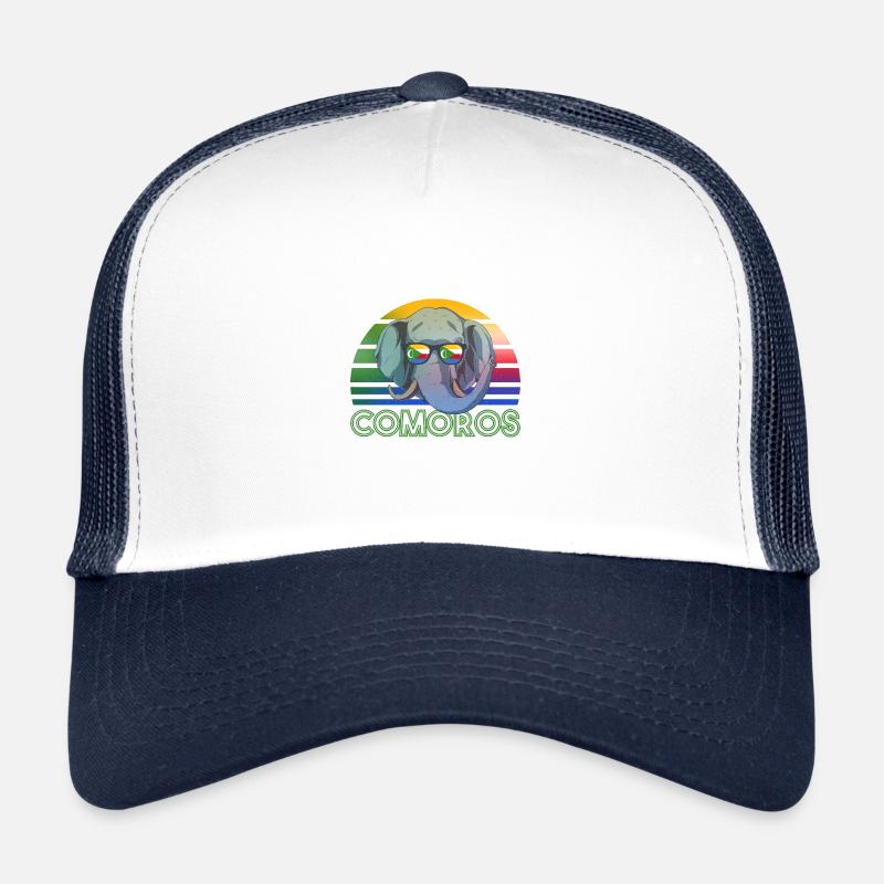 Comores - Casquette trucker - blanc/marine