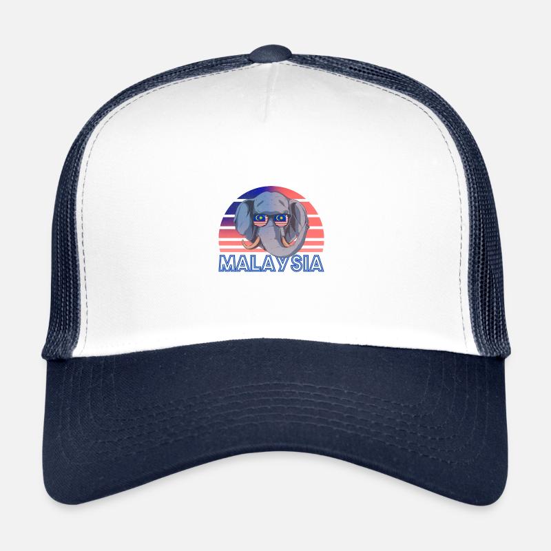 Malaysia - Trucker Cap - Weiß/Navy