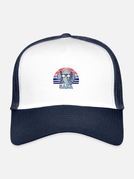 Saba - Casquette trucker  - blanc/marine - Devant