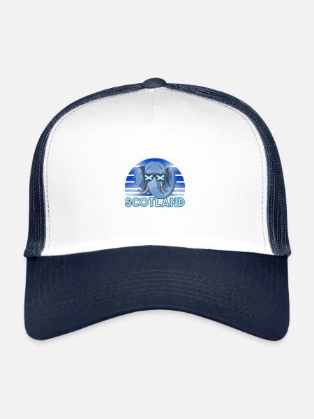 Écosse - Casquette trucker  - blanc/marine - Devant