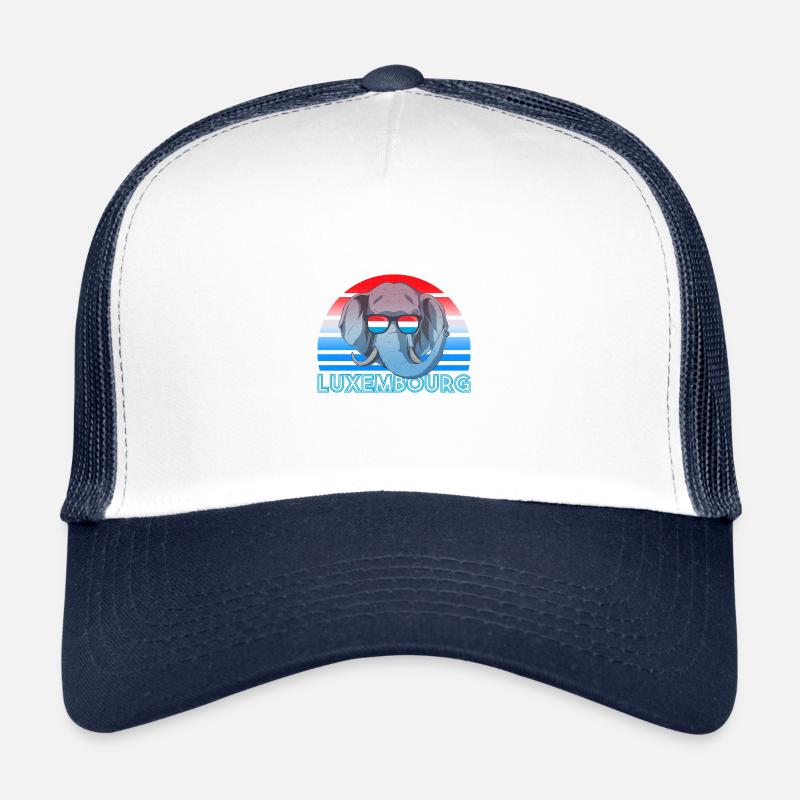 Luxemburg - Trucker Cap - Weiß/Navy